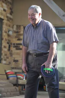 Grandpa Playing Catch