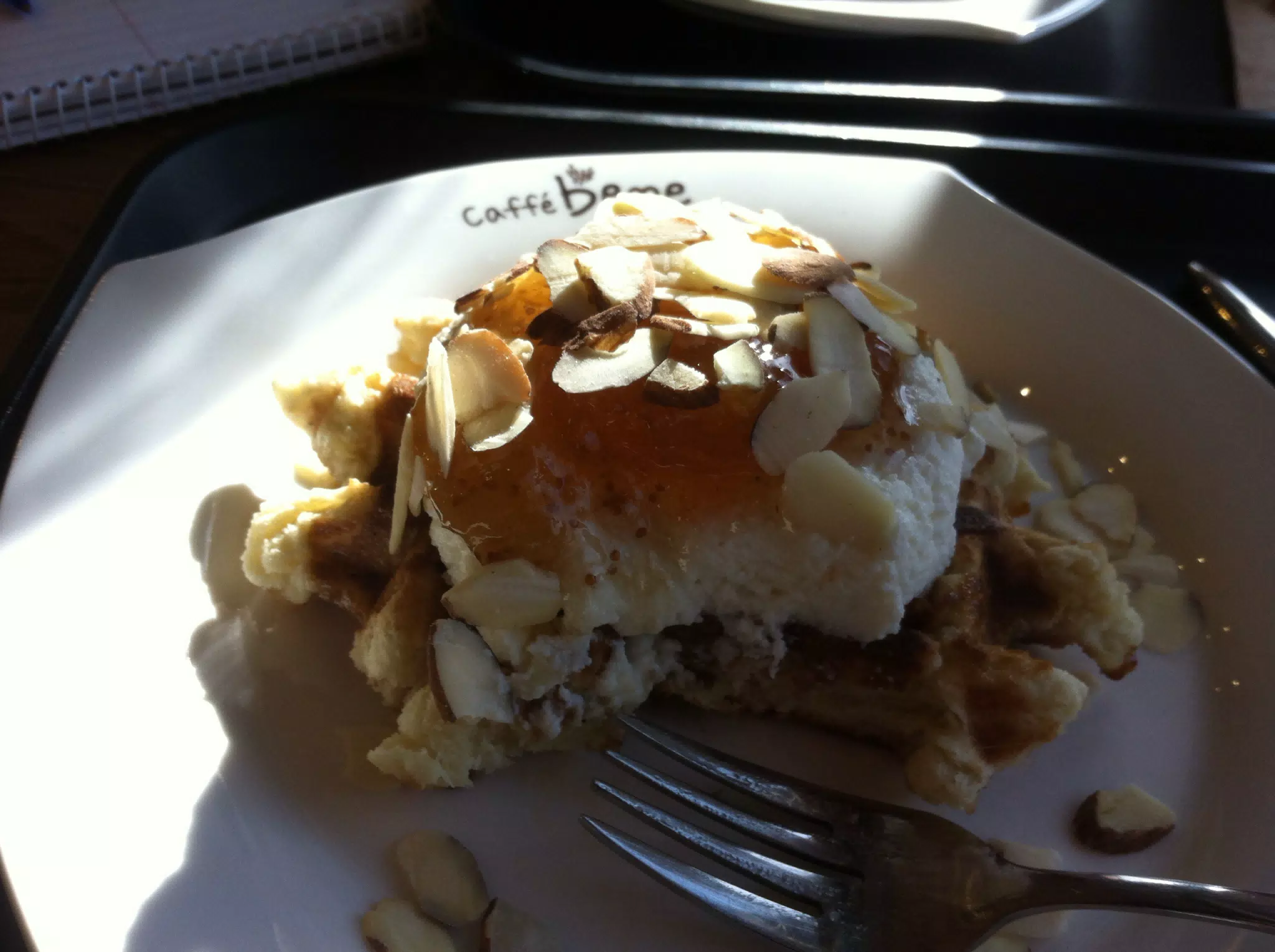 Belgian Waffle with Figs, Almonds and Ricotta