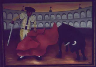 Bull Fighter Painting