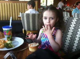 Liesl with Cupcake