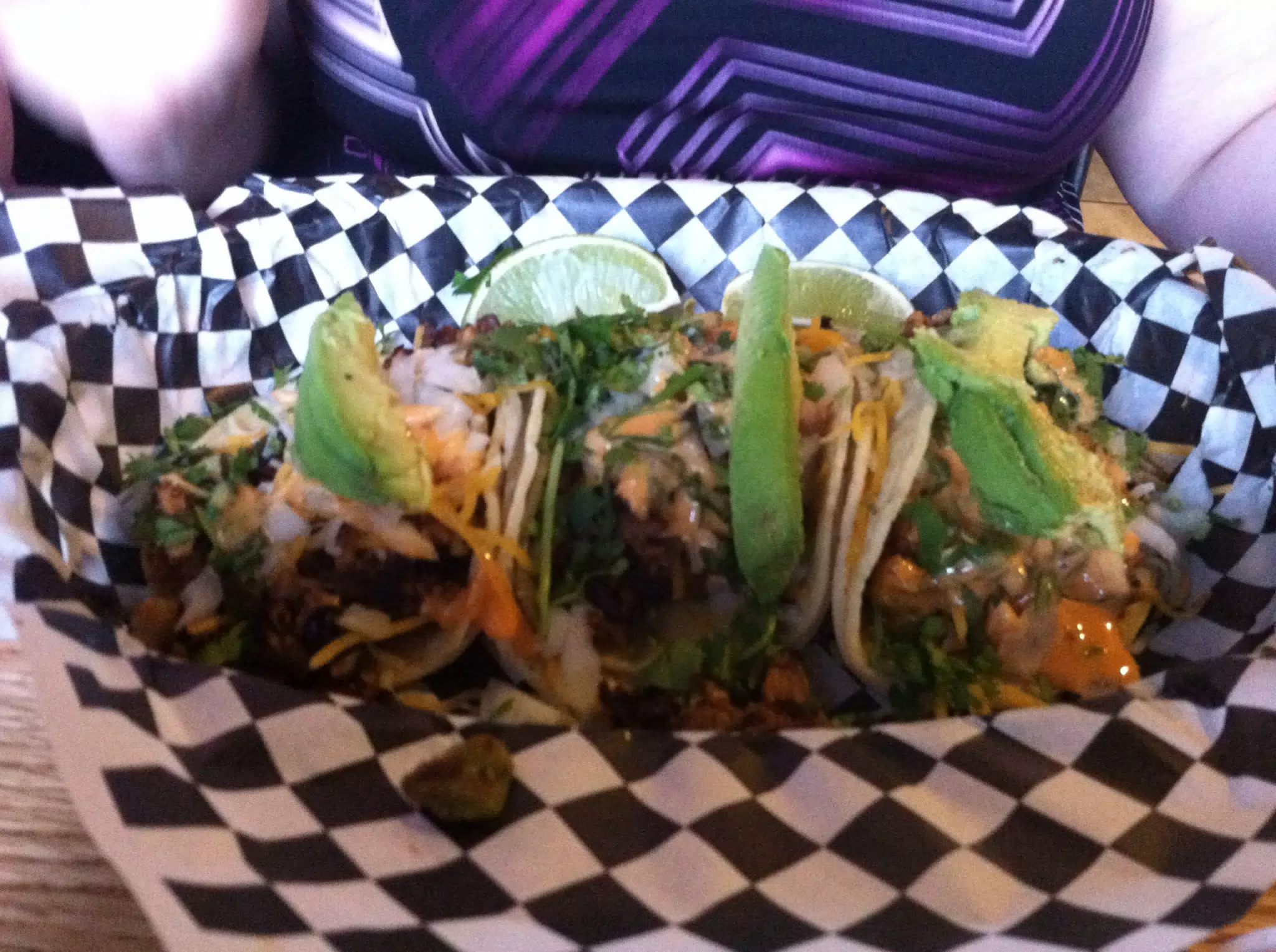 Veggie Tacos at LA Burger in Carrollton