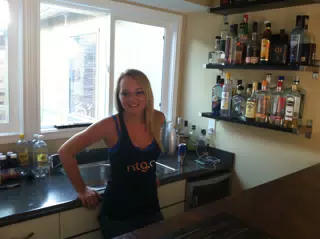 Allie Working the SpiceCorps Bar