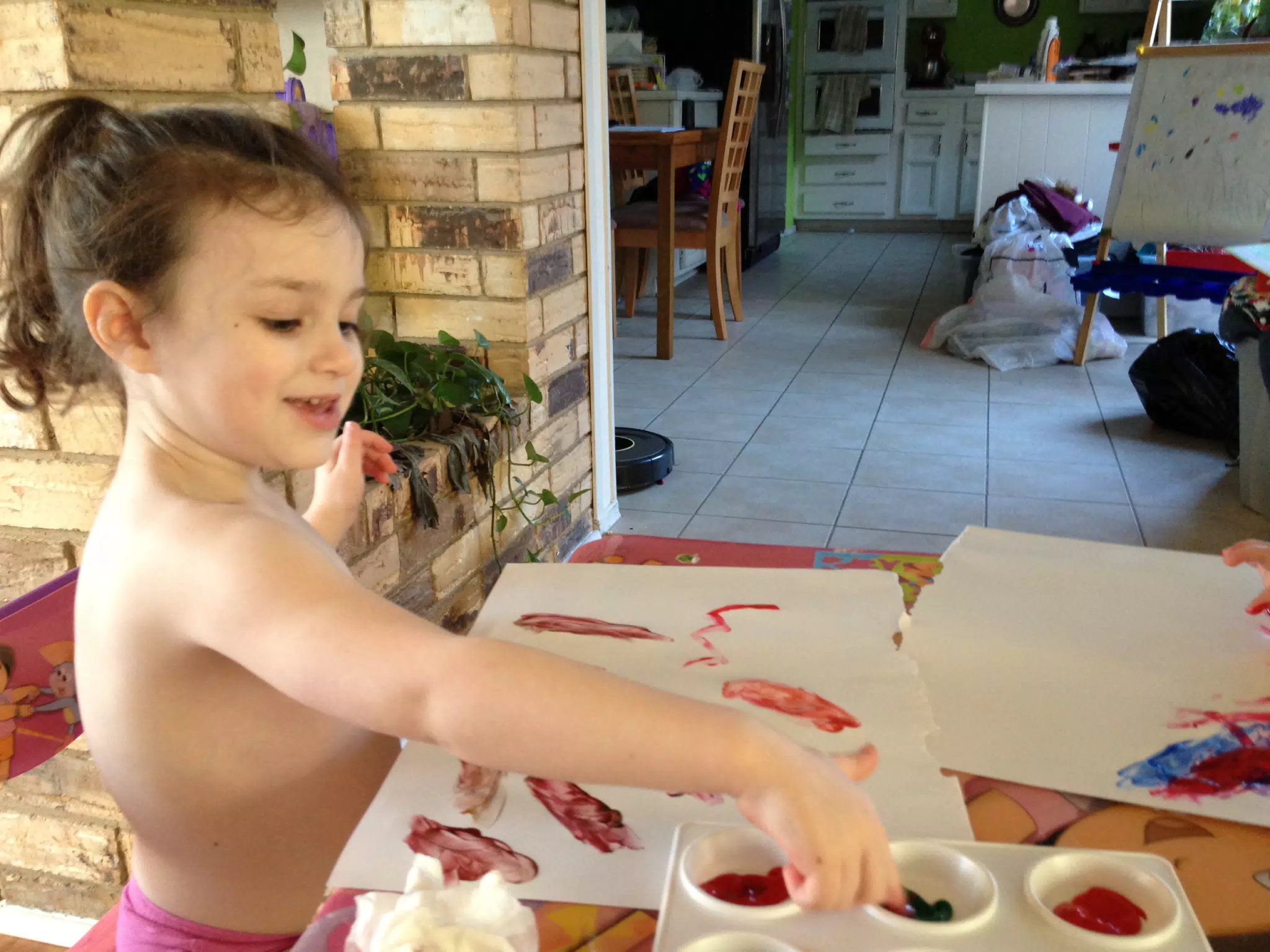 Liesl Finger Painting