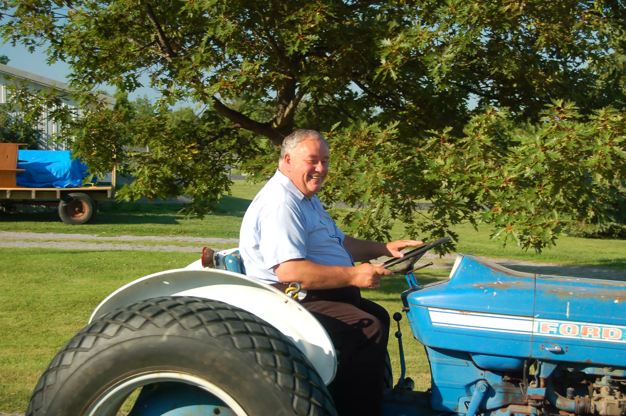 Tom Miller on Tractor