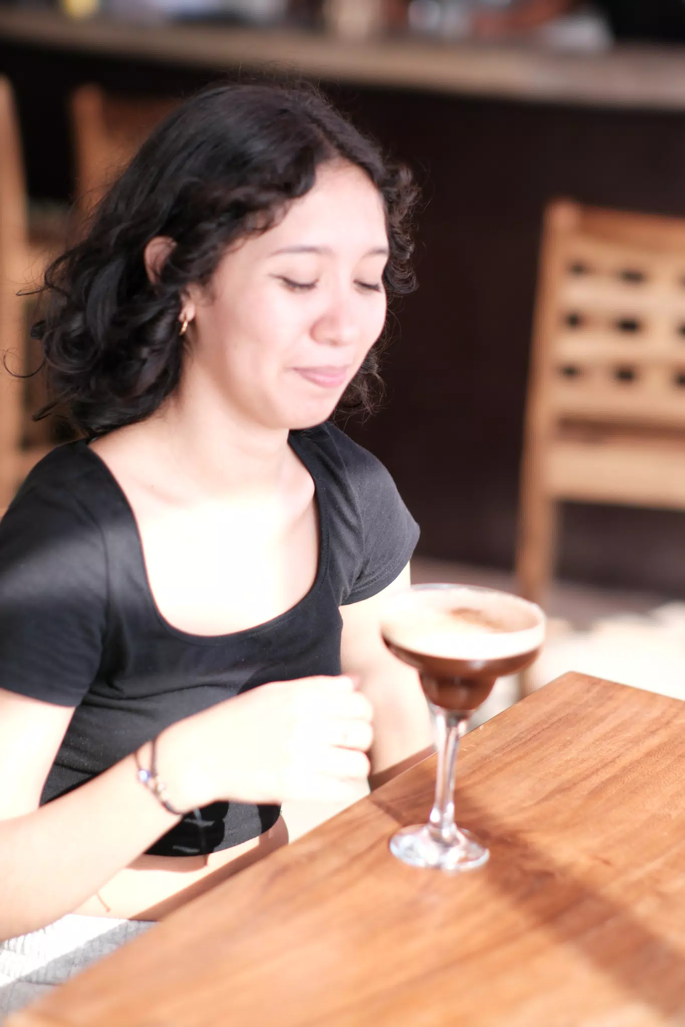 Johana with Cocktail at Desperados
