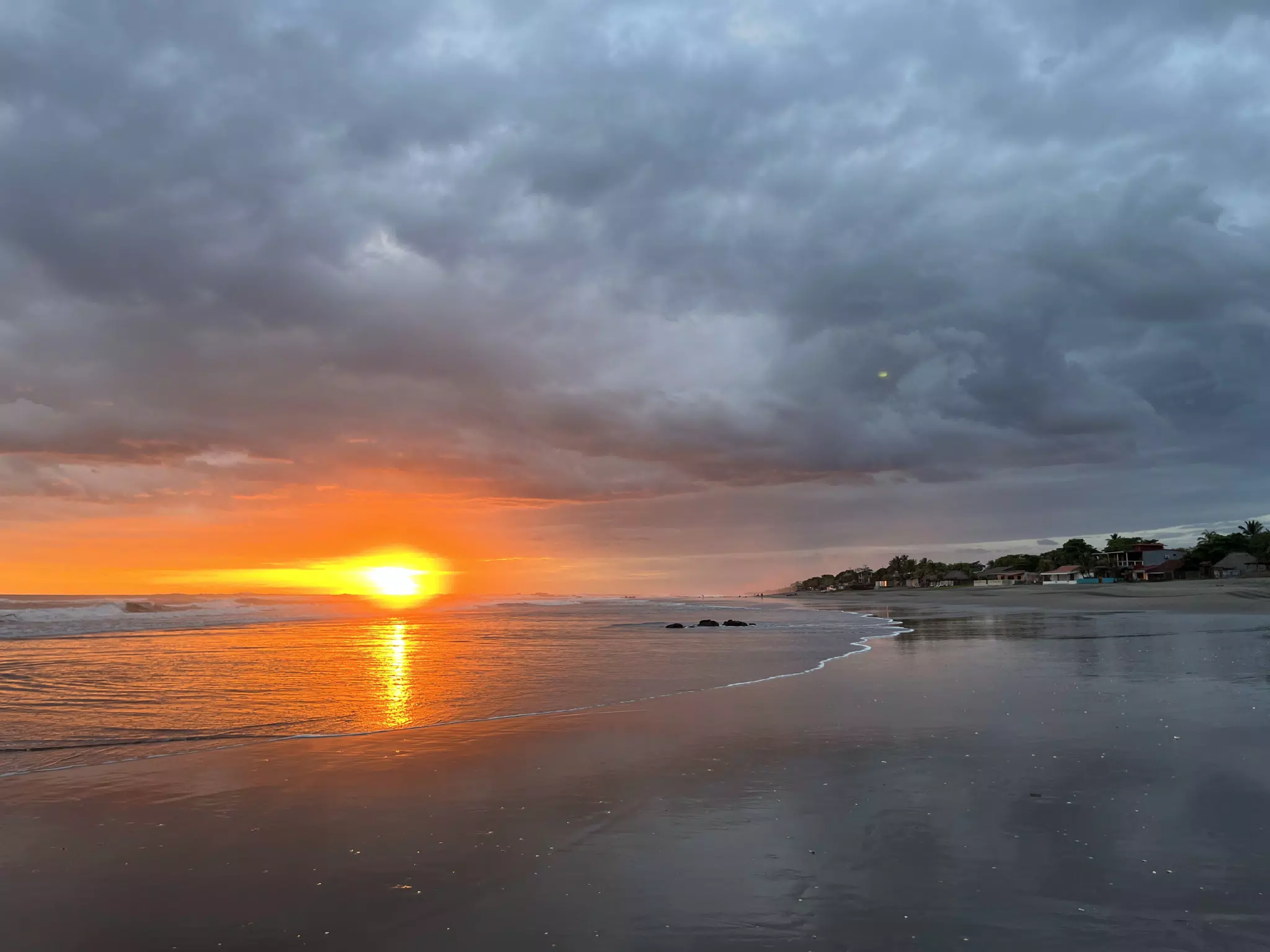 Sunset in Las Penitas from Simple Beach Lodge