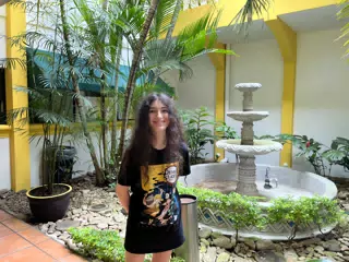 Liesl by Fountain at the Hotel Brandt